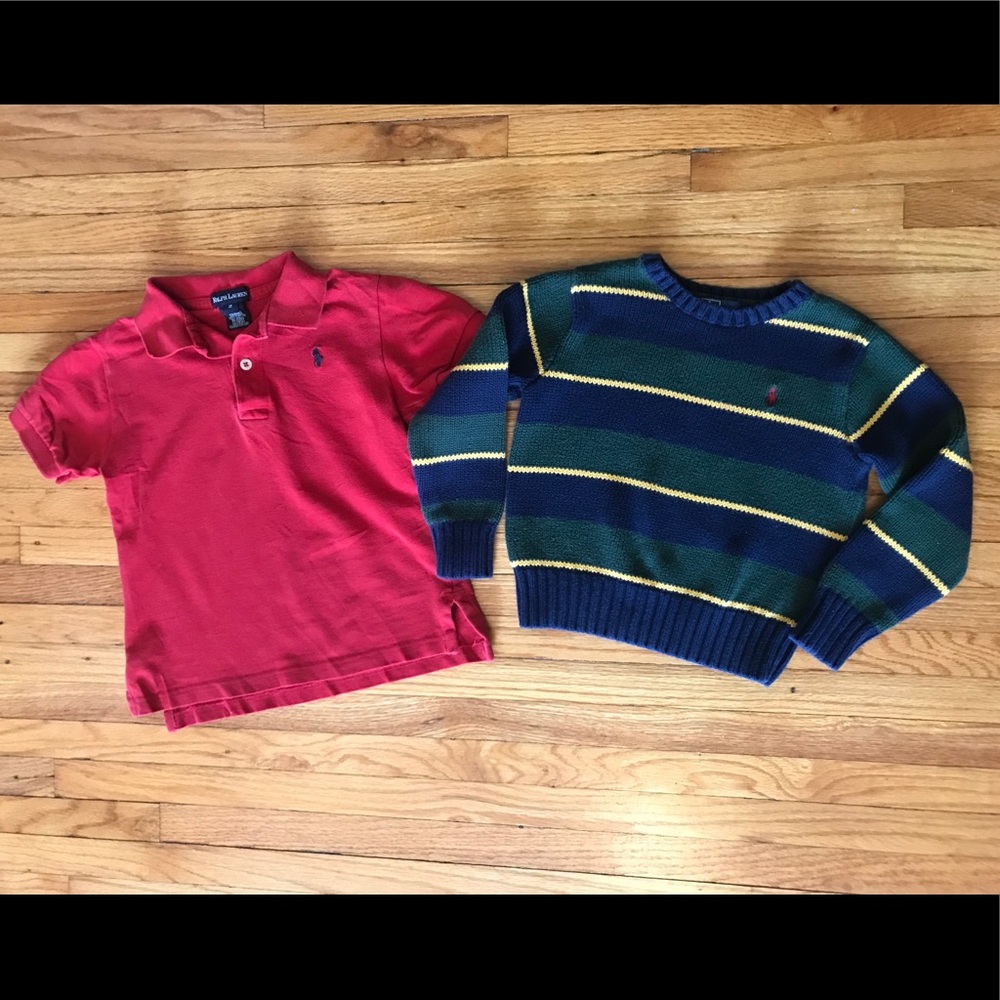 Boys Vintage Ralph Lauren Polo & Sweater 3T